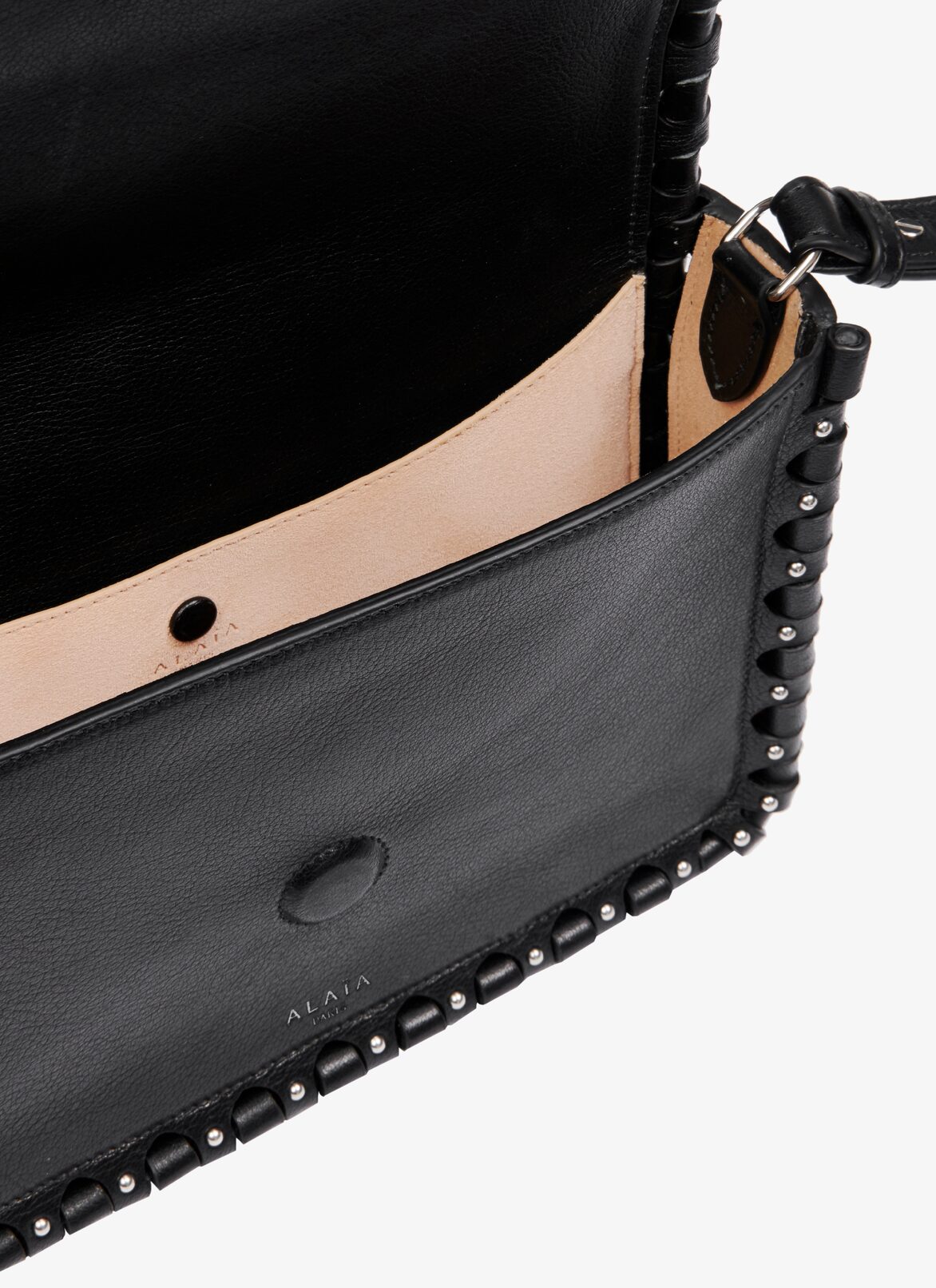 HINGE FLAP BAG  ALAÏA BLACK HINGE FLAP BAG